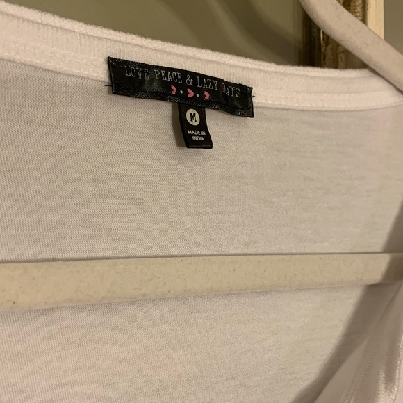 Love, Peace and Lazy Days White Long Sleeve - Picture 6 of 6